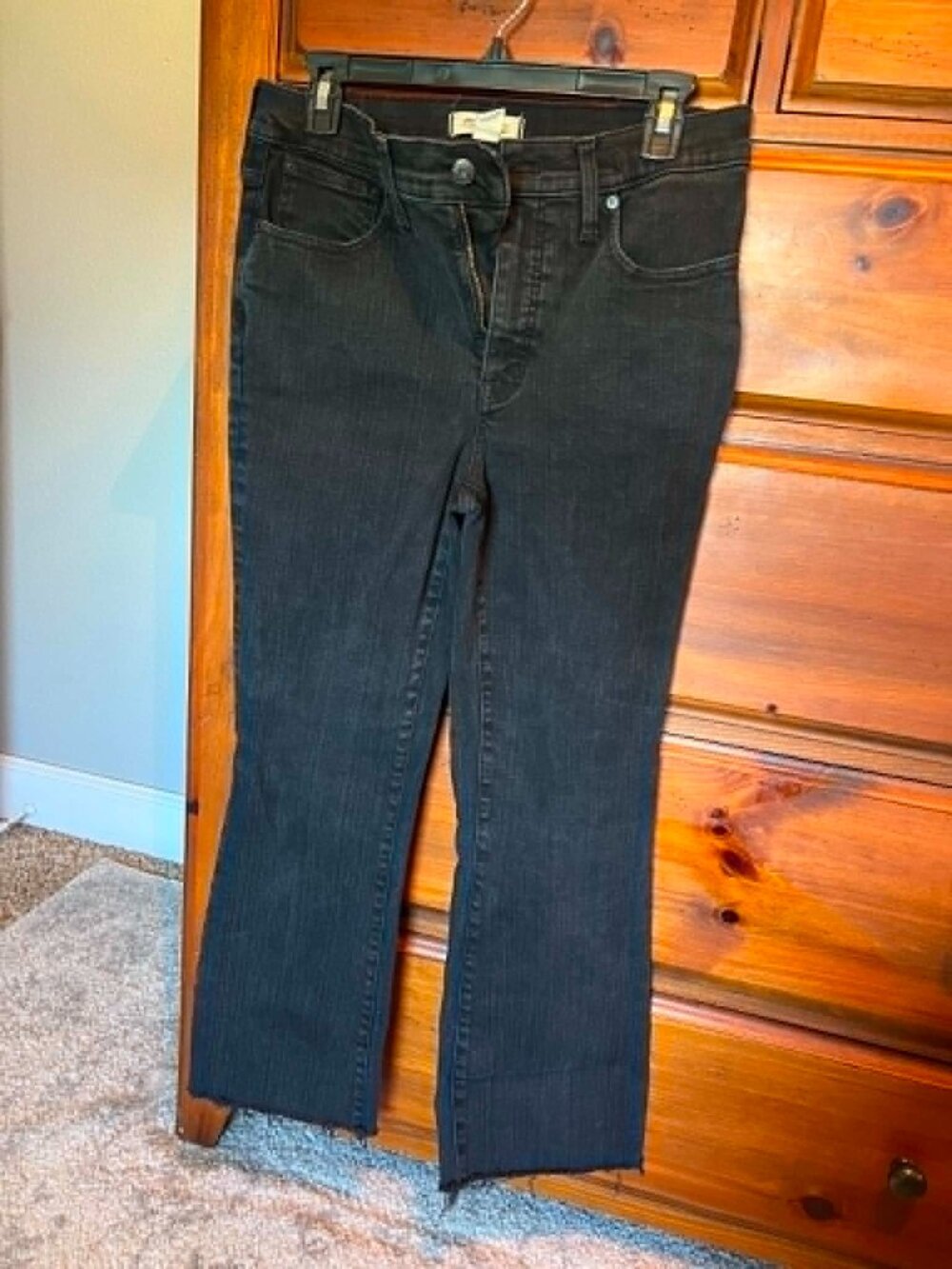Madewell Kick Out Crop 30 Tall Black